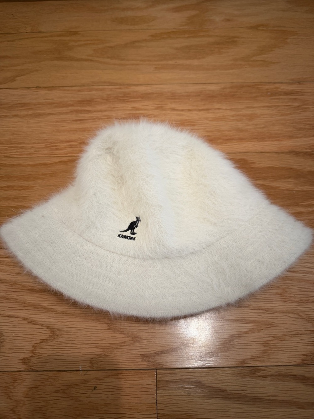 Kangol Cream Angora-Blend Bucket Hat
